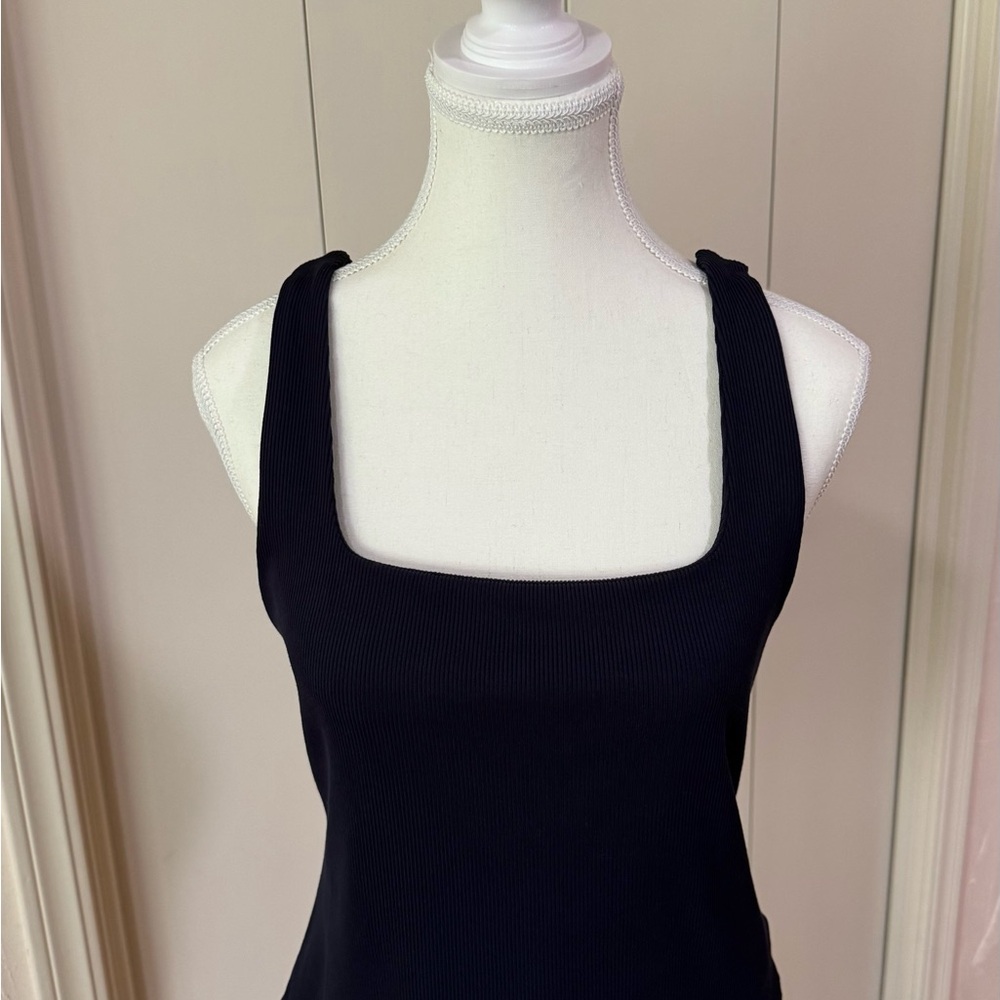 Navy Square Neck Tank Top
